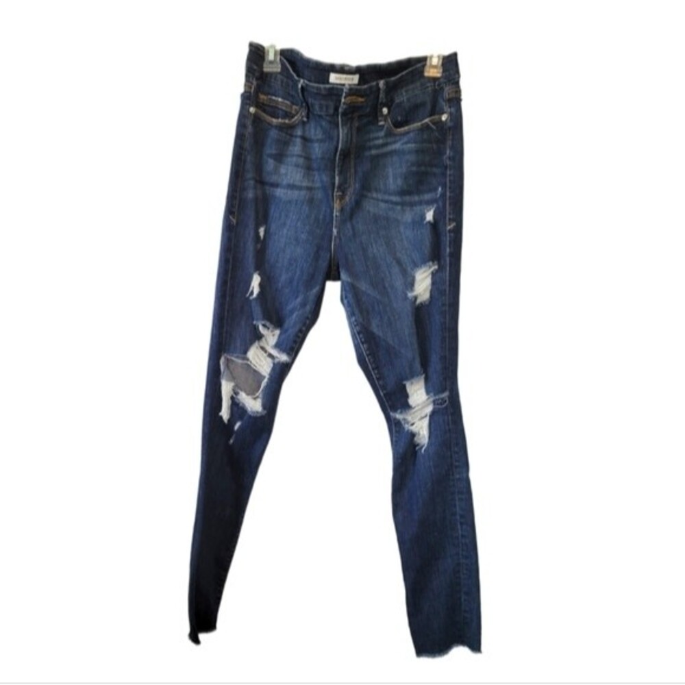Good American Good Legs Heavily Distressed Destroyed Skinny Jeans Size 16